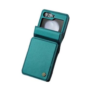 Imagem de Capa De Couro PU Magnética De Luxo Para Samsung Galaxy Z Flip 5 6 7 Co