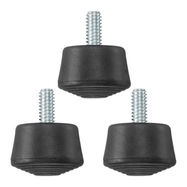 Imagem de PATIKIL Ponta de borracha para pés, universal antiderrapante, rosca de 1/10.2 cm, pontas de pé de tripé de borracha para monopé, peças de reposição projetadas em superfície lisa e irregular (33 x 27