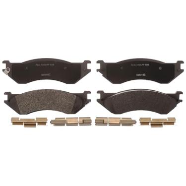 Imagem de ACDelco Conjunto de pastilhas de freio a disco traseiro semi-metálicas 14D702AMH prata