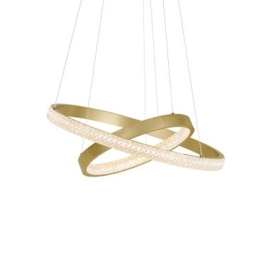 Imagem de Lustre Pendente Dourado Fosco 47W LED 3000K - 4000x600x600mm