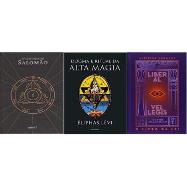 Imagem de Kit 3 Livro Clavicula Salomão + Livro Lei + Dogma Alta Magia