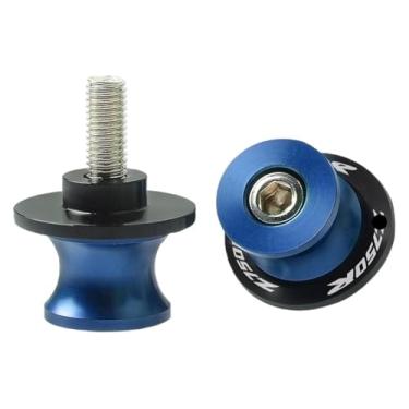 Imagem de BYYINGSUS Acessórios de parafusos deslizantes de bobinas de braço oscilante de motocicleta compatíveis com Z750R 2006-2015 (10 mm azul)