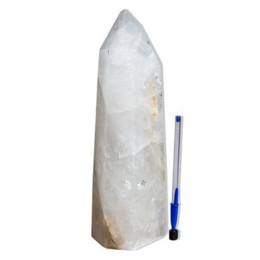 Imagem de 01 Ponta Quartzo Cristal Lapidado 3 a 4Kg 25 a 30cm Classe B - Cristai