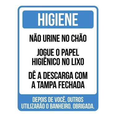 Imagem de Placa De Sinalização - Higiene Não Urine No Chão 36X46