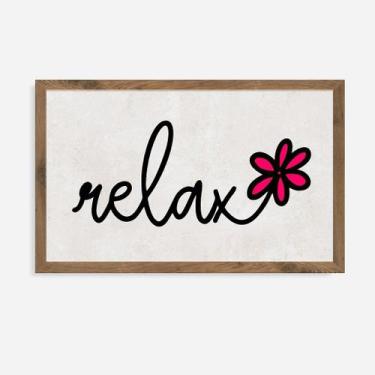 Imagem de Quadro Rústico Relax - Artesanal em Madeira Pinus - Arks Presentes