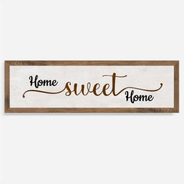 Imagem de Quadro Rústico Home Sweet Home - Artesanal em Madeira Pinus - Arks Pre