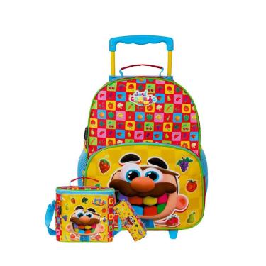 Imagem de Kit Escolar Mochila Rodas + Lancheira + Estojo José Comilão