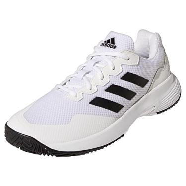 Imagem de adidas Tênis masculino Gamecourt 2, Branco/Núcleo preto/branco, 14.5