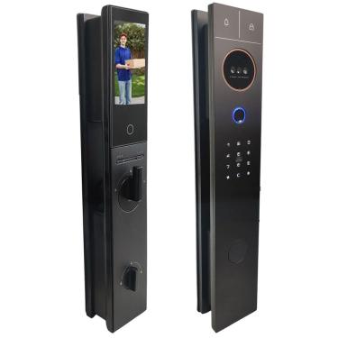 Imagem de Fechadura Eletronica Digital Wifi Biometria Reconhecimento Facial Cartao Tag App Smartphone Celular Proteçao Residencial Seguro