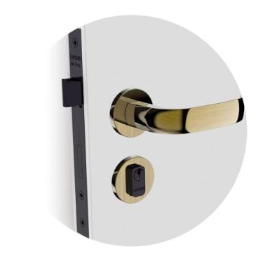 Imagem de Fechadura Icaro Externa Antique Brass Roseta Soprano