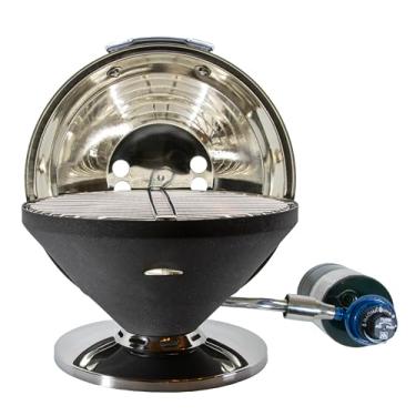 Imagem de Magma Produtos C10-100-G: Churrasqueira a carvão portátil Beach Fire, tamanho original de 38 cm, com suporte de mesa, cinza