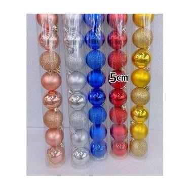 Imagem de Tubo Com 12 Bolas 6CM/5CM/3CM Decoração Pendentes Enfeite Para Arvore 