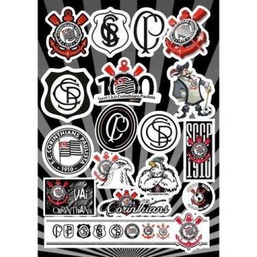 Imagem de KIT 10 - (10) - 10 Cartela De Adesivos Personalizados Time - Futebol -