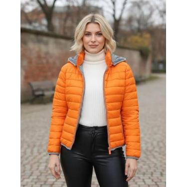 Imagem de Jaqueta pluma artificial forro microfibra 00200257 - Alpelo, Tangerina