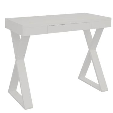 Imagem de Mesa Para Escritório Escrivaninha Cavalete 01 Gaveta Veneza A02 Web Branco - Lyam Decor