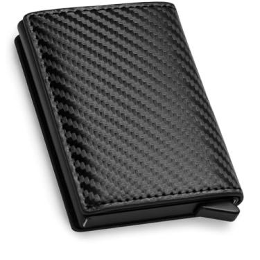 Imagem de Carteira Futuro RFID Slim Porta Cartões Antifurto Masculina e Feminina, Minimalista, Compacta, Resistente e Ideal para Viagem e Uso Diário