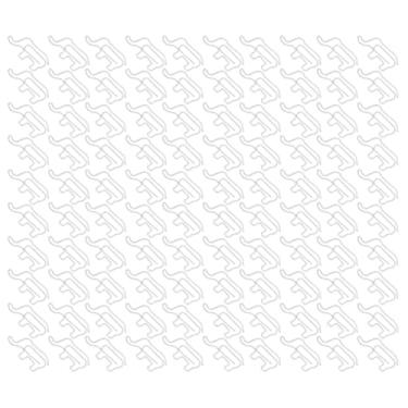 Imagem de Clipes de papel fofos em forma de animal, antiderrapante, resistente à cor, leve, para fazer cartões, scrapbook, escritório, escola, 100 peças (branco)