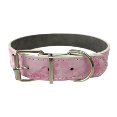 Imagem de Coleira Ajustável Resistente para Cachorro Grande Médio Porte Confortável Pet Cão (Rosa)