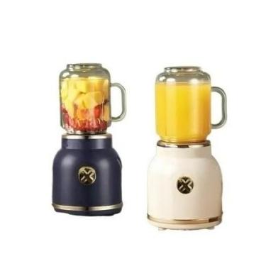 Imagem de Mini Liquidificador Portátil Copo Caneca 500ml e 450ml Com 10 Lâminas, Tampa, Canudo e Copo Recarregavel (ALEATORIO)