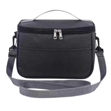 Imagem de Bolsa Térmica de Mão a Prova D'água Para Levar Sucos, Lanches e Marmitas (Preto/M)