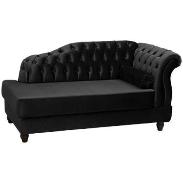 Imagem de Recamier Diva Chaise Capitone 160 Cm Pes Mdf Gane Sl 944 Veludo Peer S