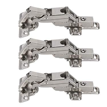 Imagem de Zerodis 3 Peças Dobradiças de Armário Ocultas de 175 Graus Coleção de Artesanato Material Escolar de Escritório Dobradiça de Ferro de Fechamento Suave Com Parafusos para Portas de Armário de Cozinha