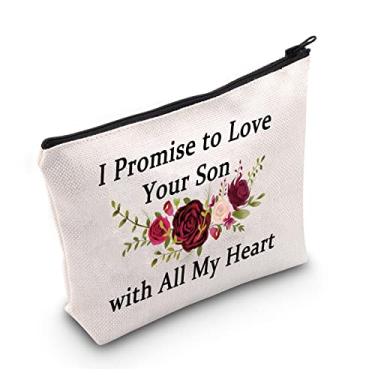Imagem de Bolsas de maquiagem Mother of the Groom Gifts I Promise to Love Your Son with All My Heart da Daughter In Law, Your Son