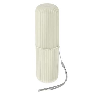 Imagem de 1 peça, estojo organizador de escova de dentes portátil, plástico, porta-escovas de dentes de viagem, negócios, branco, 19,3 cm x 6,2 cm x 5,7 cm