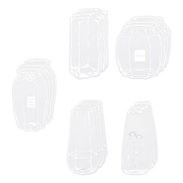 Imagem de Marcadores de página transparentes de flores secas, 20 peças de adesivos de garrafa de flores prensadas em PET transparente para clipes de página de flores, vaso