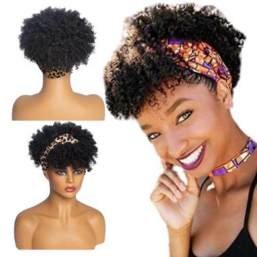 Imagem de Wig Cacheada Peruca Curta Com Franja Idêntica Ao Humano - bbless, cor 