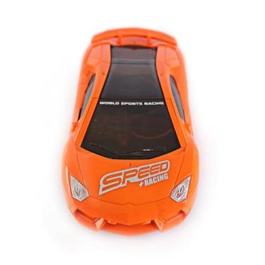 Imagem de Speed Racing Carrinho de Controle Remoto, Laranja, Plástico, 19x8x5cm, 2 Funções Frente e Ré, Alcance 2m, para Crianças Acima de 3 Anos, Funciona com 5 Pilhas AA