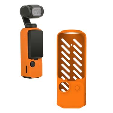 Imagem de Capa protetora de silicone macio para DJI Osmo Pocket 3 Acessórios Gimbal Camera Capa protetora para Osmo Pocket 3 protetor (laranja)