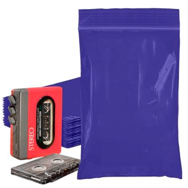 Imagem de PUREVACY Sacos com zíper azul matizado para embalagem, 10 x 15 cm. Pacote com 1000 sacos de plástico. Sacos de plástico recicláveis. Sacos de zíper de polietileno de 2 mm de espessura. Saco reciclável