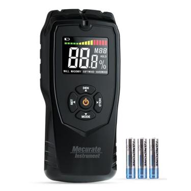Imagem de Medidor de umidade Mecurate para madeira, paredes, troncos e edifícios