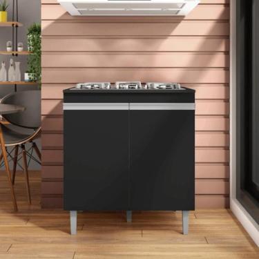 Imagem de Balcão Armário Cooktop Andréia 79cm 4 Ou 5 Bocas 2 Portas - Mobigu, Pr