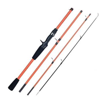 Imagem de ZzleoyuUUs-12 Vara de pesca casting mini vara de pesca de rocha carbono viagem isca de inverno isca ultraleve rápida peso 3-18g 1,8 m/2,1 m vara de pesca de surf (1,8 m)