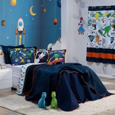 Imagem de Kit Cobre Leito Astrodino Dupla Face Casal Padrão 07 Peças