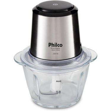 Imagem de Mini Processador Philco Inox Vidro 1,2L 350W 220V