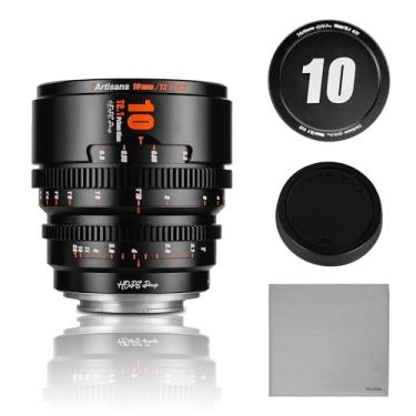 Imagem de 7artisans Lente de 10 mm T2.1 Cine S35 armação compatível com Sony E-Mount (moldura C), para Sony A6500/A6600/A6700/FX30/ZVE-10 (preto)