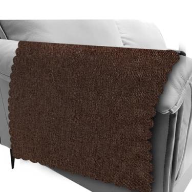 Imagem de HAPLIFEZ Capas de braço de sofá, antiderrapantes laváveis e protetores de braço para sofá, conjunto de 2 - capas de móveis à prova de animais de estimação de tecido de linho para poltrona, secional