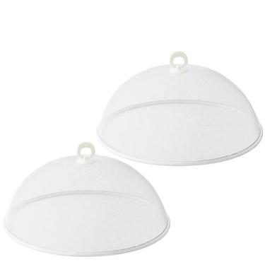 Imagem de Tela Protetora para Alimentos, Cobertura Anti Mosca e Insetos, Protege Comida na Cozinha e Mesa, Mantém Alimentos Frescos(2 - UNIDADES BRANCA)