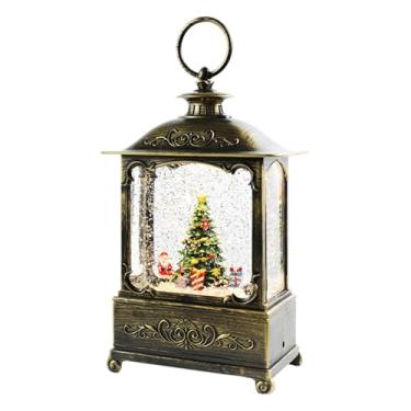 Imagem de Bohany Lanterna Com Globo De Neve De Natal | Com Bateria Pai Natal De Neve E Árvore | Lanternas De Bolas De Elétricas,Para Exterior Festa Lareira Escritório Casa De Campo Jardim Alpendre