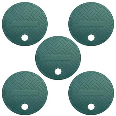 Imagem de Conjunto de cinco capas protetoras de 15 cm para caixas de válvula de irrigação, capas de irrigação de plástico verde para uso ao ar livre no jardim e na paisagem