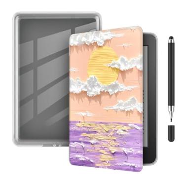 Imagem de Akacy Capa leve de TPU transparente e macia com padrão pintado para Kindle Paperwhite de 7 polegadas (Geração 2024), com despertar/hibernar automático (31)