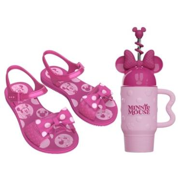 Imagem de Sandália Rasteira Infantil Disney Fun Cup Stitch Rosa e Azul Ou Minnie Rosa Grendene Kids (Rosa/Rosa, BR, Criança de 1 a 3 anos, Numérico, 23)