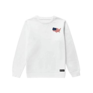 Imagem de Blusão Moletom Infantil Eua Personalizado sem Capuz gola Redonda-Unissex