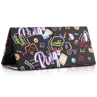 Imagem de Playing Card Holder for Poker, Bridge & Canasta, Foldable 6 Slot Organizer for Bingo Pull Tabs & Gambling Tickets, Portable Card Game Gifts for Adults & Seniors