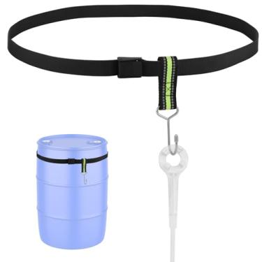 Imagem de Suporte de chave de encaixe, alça de fixação ajustável, suporte de barril de poliéster com gancho à prova d'água, adequado para tambor de 30 a 55 galões, acessórios de tambor de 30 a 55 galões