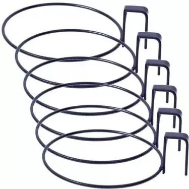 Imagem de Suportes 11 cm Vaso Pendurar Palete Planta Aço Redondo suporte para vaso ara Pendurar Plantas em Varanda, Jardim Vertical e Pallet