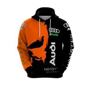 Imagem de Moletom Masculino Uniforme Monster Skull Moto Gp - Fabrica, Laranja, 1